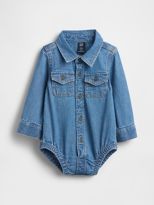baby-jeansbody mit knopfleiste