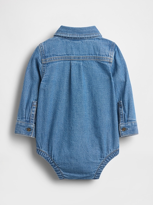 baby-jeansbody mit knopfleiste