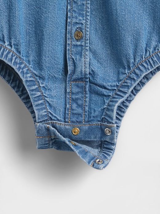 baby-jeansbody mit knopfleiste