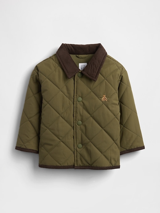 baby-steppjacke aus recyceltem scheunenstoff