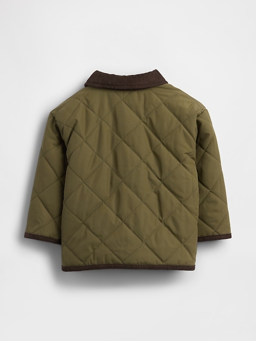 baby-steppjacke aus recyceltem scheunenstoff