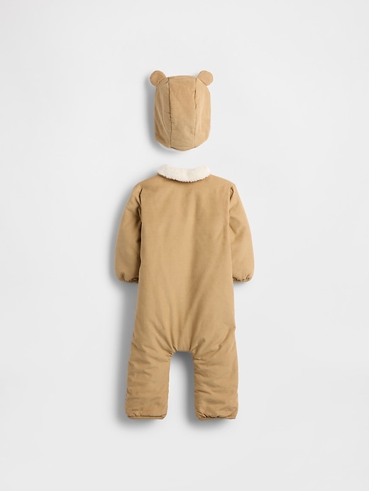 baby-einteiler-set aus cord und sherpa