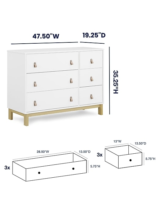 babygap legacy griffe 6-schubladen-kommode