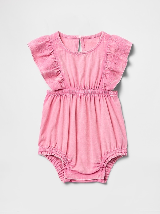 baby denim bubble shorty einteiler