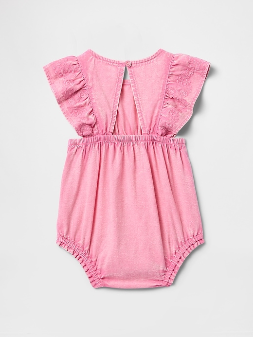 baby denim bubble shorty einteiler