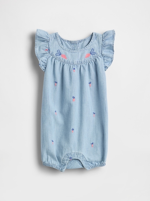 baby peter rabbit chambray shorty einteiler
