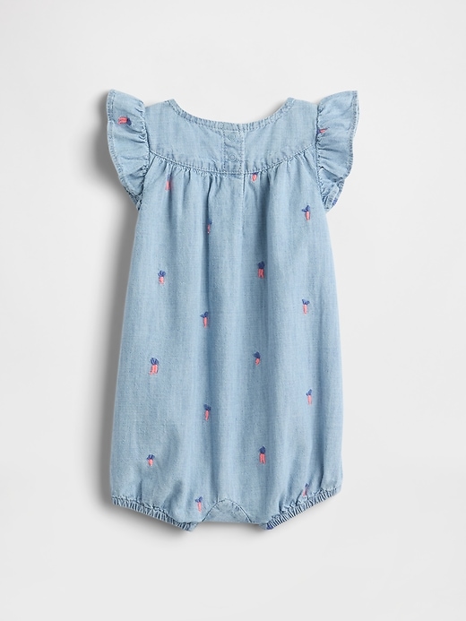baby peter rabbit chambray shorty einteiler
