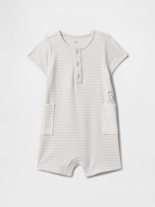 baby supima pocket shorty einteiler
