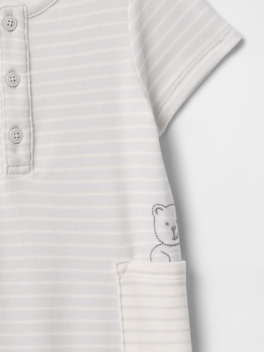 baby supima pocket shorty einteiler
