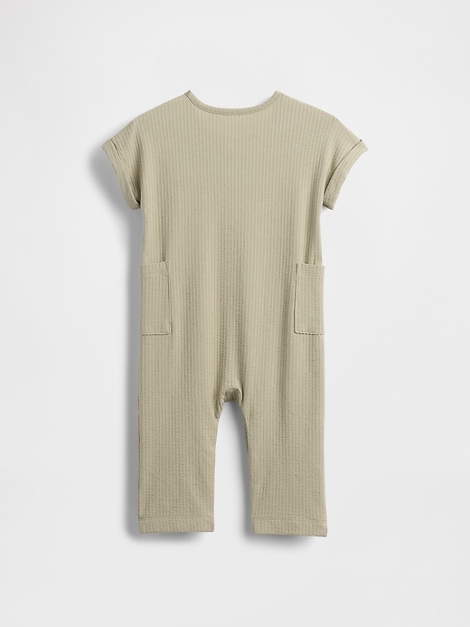 baby seersucker henley einteiler ohne füße