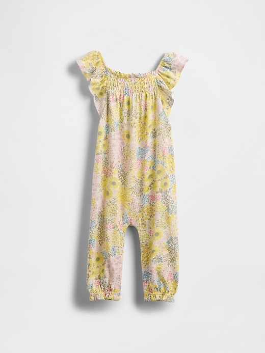 baby-einteiler mit gerüschtem blumenmuster