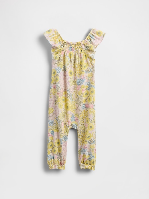 baby-einteiler mit gerüschtem blumenmuster