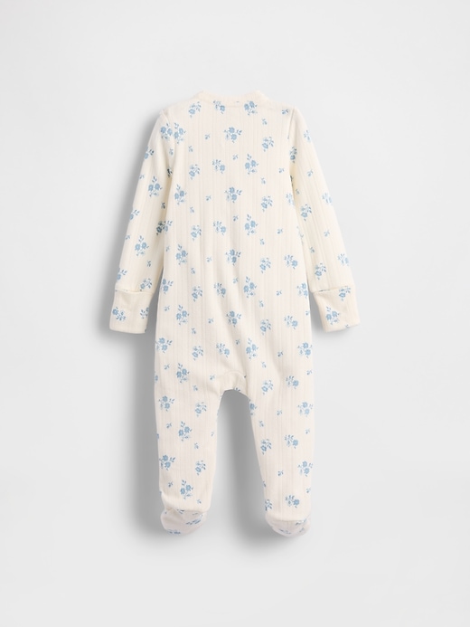 baby softspun pointelle einteiler mit füßen