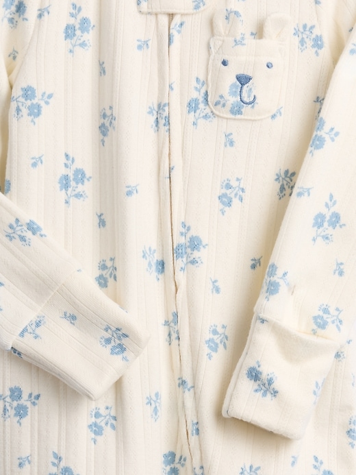 baby softspun pointelle einteiler mit füßen