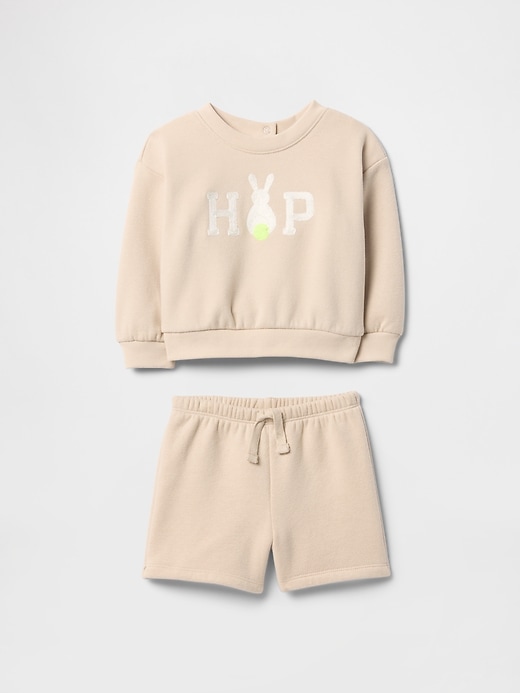 baby vintagesoft sweatshirt-set mit hasenlogo