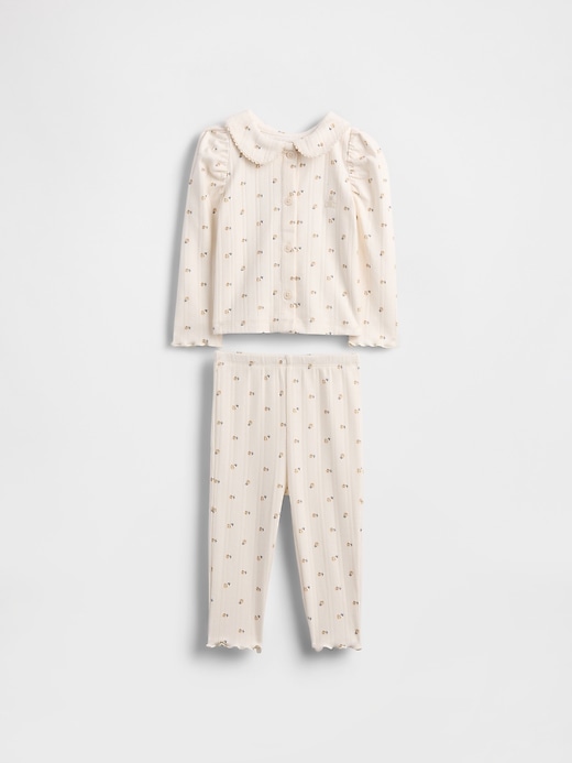 baby softspun pointelle rib outfit set