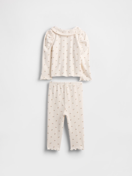 baby softspun pointelle rib outfit set