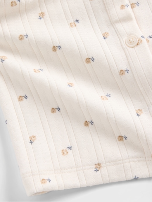 baby softspun pointelle rib outfit set