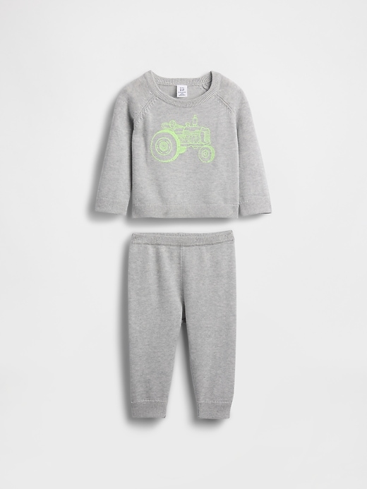 baby-sweater-set mit grafikprint
