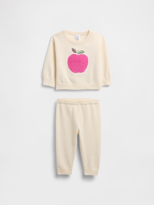 baby-sweater-set mit grafikprint
