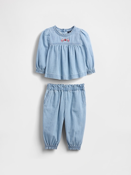 baby-jeans-rüschen-outfit-set