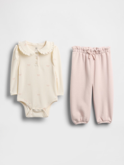 baby tinyrib bodysuit outfit set