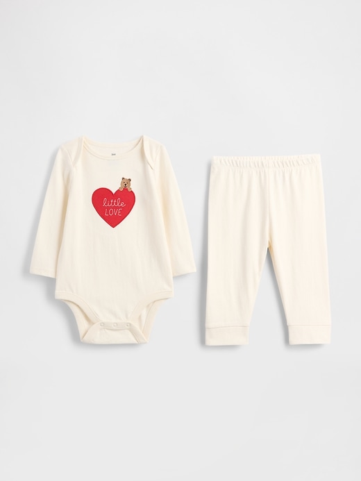 baby-body aus bio-baumwolle mit bärenherz-motiv