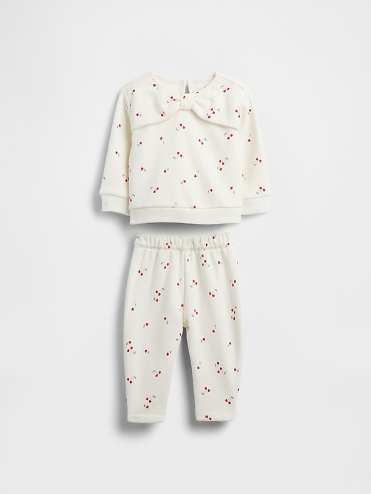 baby vintage soft bow outfit set