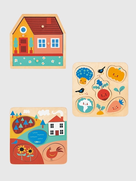 puzzle-formerkennungsspielzeug-set für kleinkinder