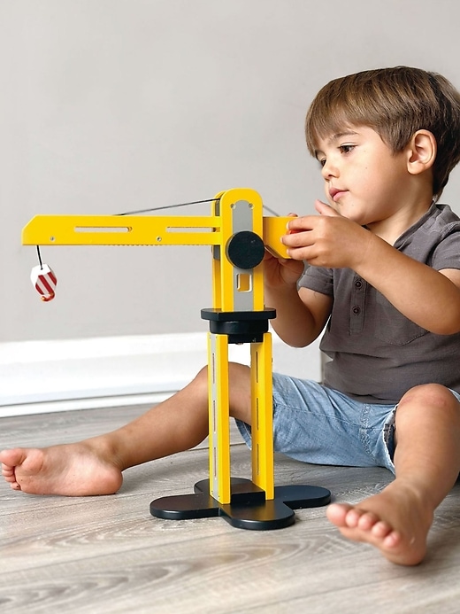 little builder kleinkind-kran-spielzeug gelb