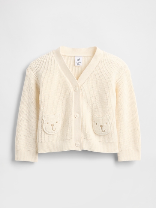 baby bear pocket cardigan sweater