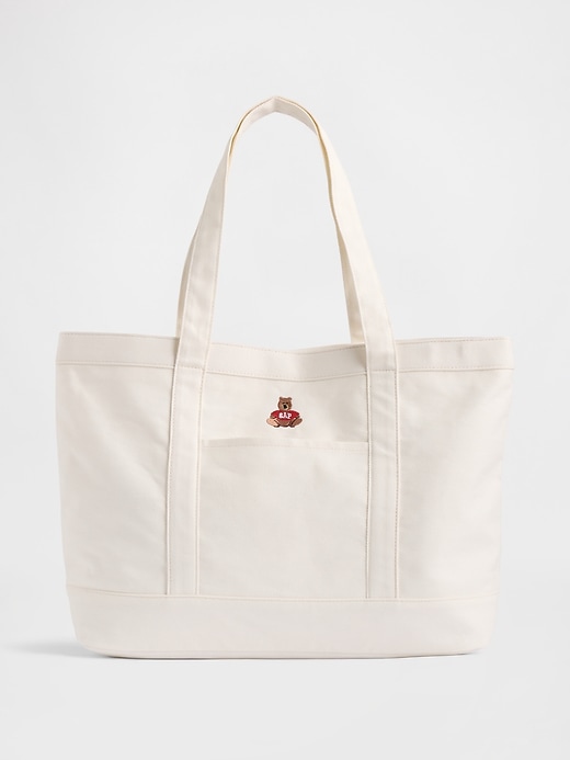 brannan bear logo denim tragetasche