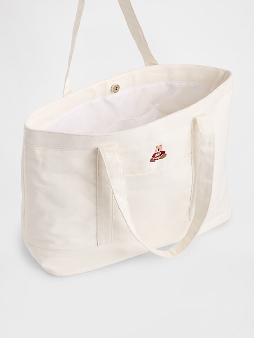 brannan bear logo denim tragetasche