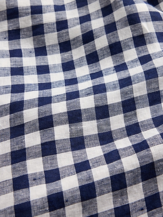 gap × dÔen midikleid aus 100 leinen mit vichy-karo