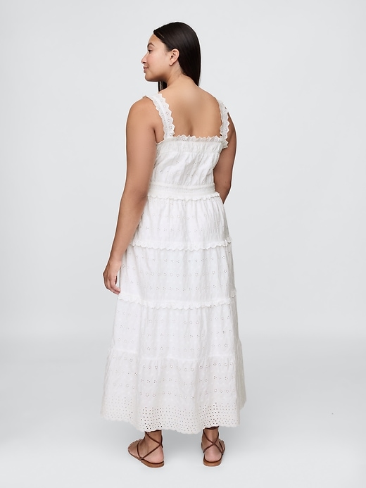 gap × dÔen lochstickerei-midikleid
