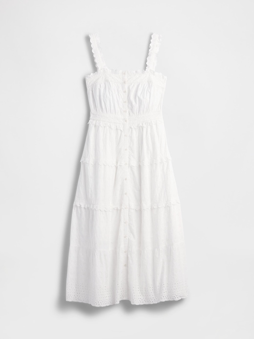 gap × dÔen lochstickerei-midikleid