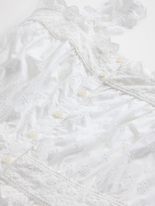 gap × dÔen lochstickerei-midikleid