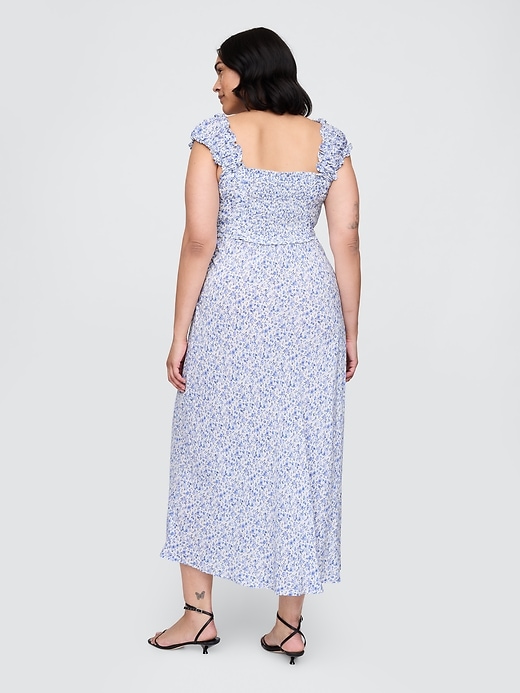 maxikleid aus crêpe mit herzausschnitt
