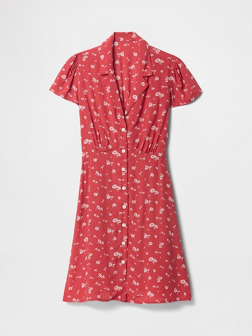 minikleid aus crêpe mit blumenmuster