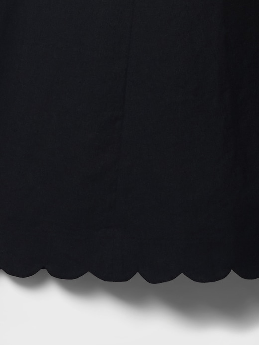 midikleid aus leinenmischung mit muschelsaum