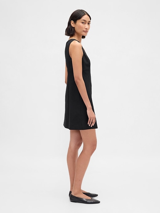 minikleid aus leinenmischung mit knopfleiste