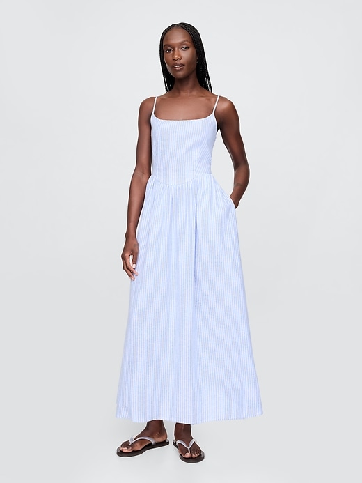 maxikleid mit tiefer taille