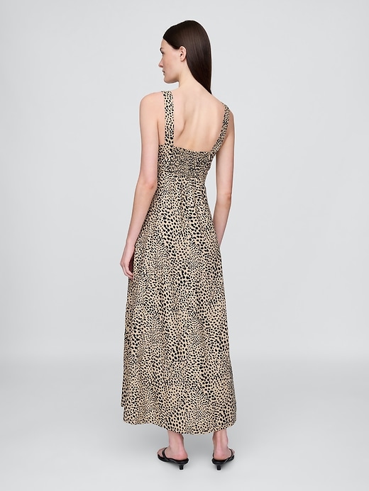 maxikleid aus leinenmischung