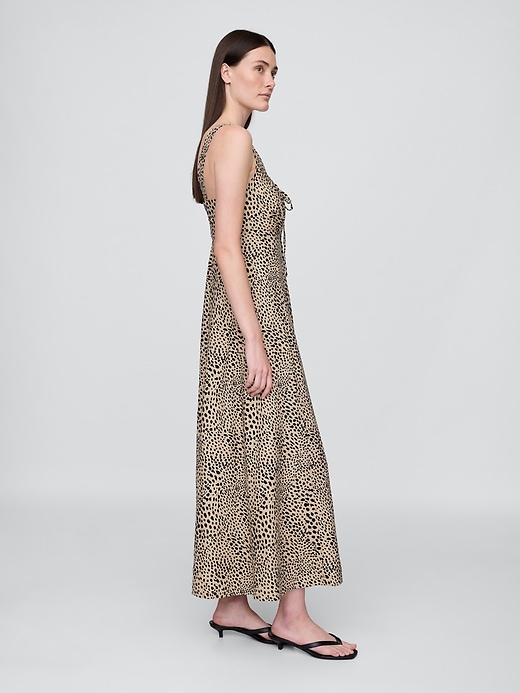 maxikleid aus leinenmischung