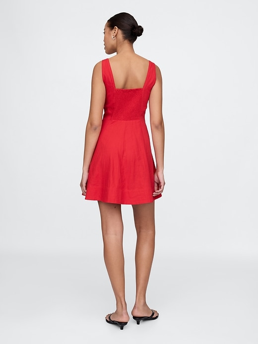 minikleid aus leinenmischung