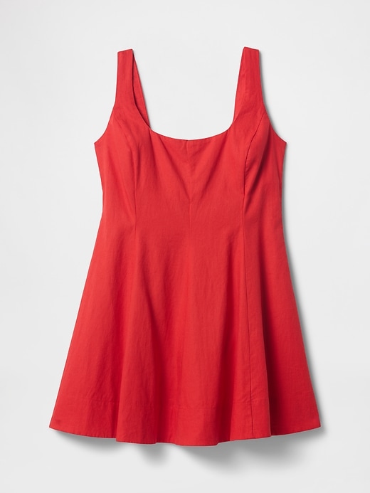 minikleid aus leinenmischung