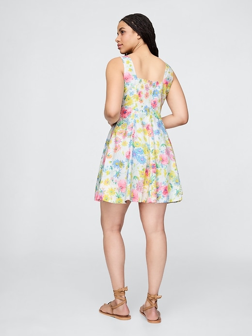 minikleid aus leinenmischung