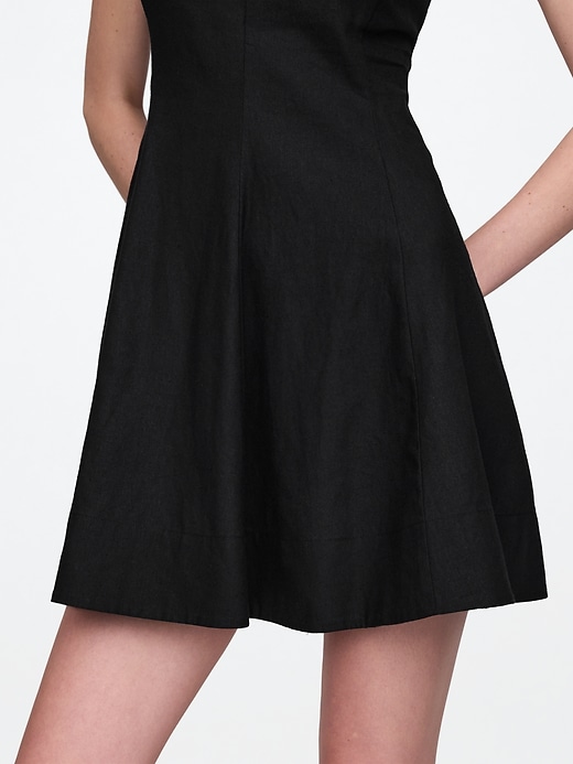 minikleid aus leinenmischung
