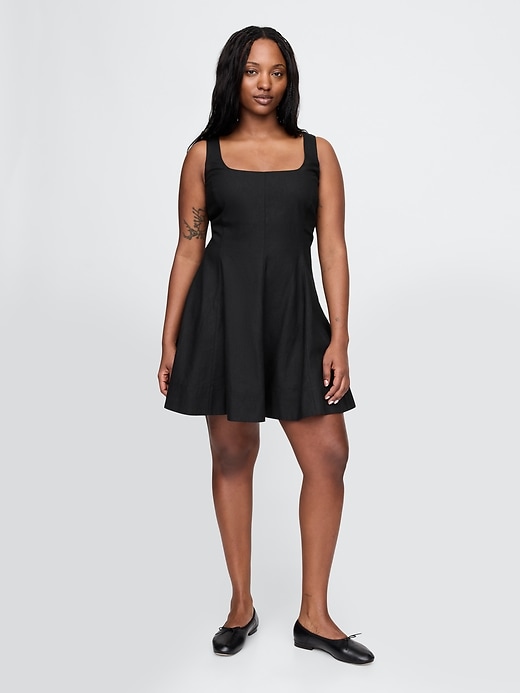 minikleid aus leinenmischung