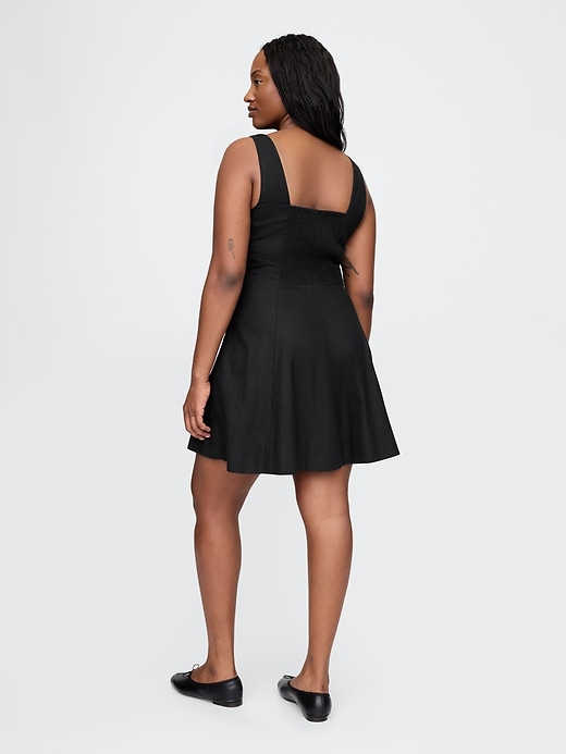 minikleid aus leinenmischung